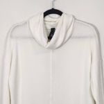 Bobi  White Cowl Neck Waffle Knit Top NWT Medium Revolve Thermal Knit Comfy Top Photo 1