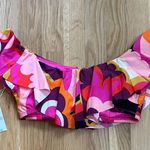 Trina Turk NWT Fan Faire Off The Shoulder Ruffle Bandeau Swim Top sz 6 Photo 7