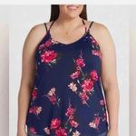 PaperMoon New with tags Basima Back Navy Floral Strappy dark blue Tank Top Photo 6