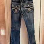 Rebel & Soul Bootcut Denim Jeans W/ Rhinestone Pocket Detail Womens Size 31 Blue Photo 3