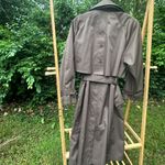 14 P Vintage Dark Trench Coat in EUC Tan Size 14P Photo 3