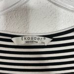 Ekouaer  Black and White Striped Sleep Dress size 2XL Photo 5
