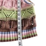 ZARA  Multicolor Crochet Knit Cropped Sleeveless Sweater Vest Top Size Medium Photo 5