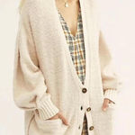 Free People  Snow Drop Oversized Cardigan in Beige - Size - Medium Photo 0
