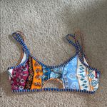 Colorful Patchwork Women's Top size small Aztec top western Blue Photo 0