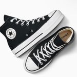 Converse  Chuck Taylor All Star Lift High Tops Womens Size 6.5 Black Platform Photo 7