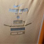 Nike Pro Orange Print V Neck Short Sleeve Fitted Dri Fit Activewear Tee Size S Photo 1