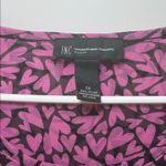 INC International Concepts Women’s Pink Black hearts Sleeveless Tank Top Size 1X Photo 1