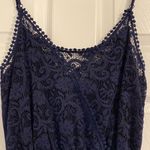 Ambiance Apparel Navy Lace Romper Photo 4
