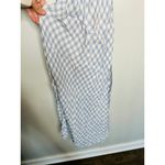 RIXO Blue White Checkered Steph Crepe Tie Back Puff Sleeves Midi Dress Size 10 Photo 7