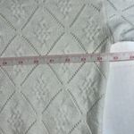 Cyrus Pointelle Bone White Cropped Button Up Cardigan Long Sleeves Size Large Photo 10