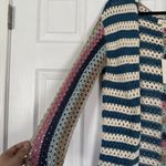 Elan  Nara Crochet Blue Pink Multicolor Sweater Cardigan NWT Photo 4