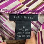 The Limited  Silk Blouse S Multicolor Geometric Print Retro Y2K Career Dopamine‎ Photo 3