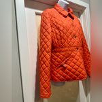Ralph Lauren Lauren  Quilted Jacket Size L Orange Crest Sleeve Snap Front Photo 4