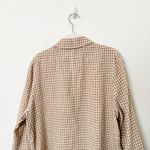 Madewell [] Oversized Tan Gingham Check Linen Dorset Slouchy Blazer NWT Size XL Photo 5