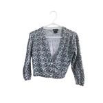 Wet Seal  Large Purple White Floral Sweater Photo 1