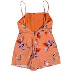 Privacy Please  Sophia Romper In Orange Cassie Floral Small Photo 2