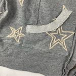 Kyla Seo women's XL Gray Star Hoodie distressed oversized sweatshirt Photo 7