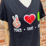 Bella Canvas Peace Love & Tennis  black t shirt / L / Excellent condition Photo 3