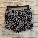 Gianni Bini Women’s dark blue & white geometric print 100% cotton shorts XS Photo 1