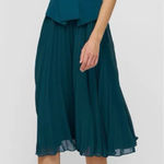 Kay Unger NWOT Orella Pleated vest Midi Ink Teal Dress sz 4 Photo 0