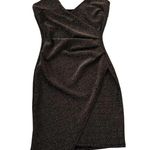 Windsor Black & Gold Metallic Bodycon Mini Dress Women Size Small | 42-64 Photo 2