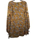 Les Soeurs  Mustard Yellow Floral Blouse dress Med Boho Cottagecore Bridgerton Photo 5