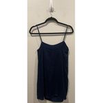 Motel Satin Cheetah Navy Mini Slip Dress Photo 4