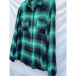 Maurice's  Teal & Blue Button Up Plaid Top Woman’s Size 2 Photo 1