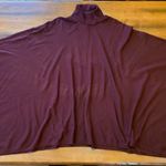Alfani  Turtleneck Poncho Sweater XL Burgundy Warm Photo 0