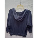 Make + Model  women blue hoodie large pullover v‎ neck drawstring Photo 4
