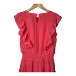 HYFVE Coral Ruffle Sleeveless Dress Smocked Waist Tiered Summer Size Small NWOT Photo 5