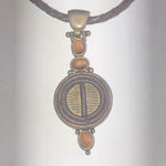 Chico's Bronze and Brown Boho Pendant Necklace Photo 2