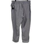 kim rogers Blue & White Striped Cotton Wide Leg Pants Size Large Newz Photo 1