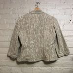 Coldwater Creek  6 100% Cotton Cream Tan Elbow Length Short Sleeve Blazer Jacket Photo 1