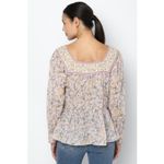American Eagle AMERICAN‎ EAGLE Women Purple Long-Sleeve Square Neck Peasant Blouse - XS NWOT Photo 3