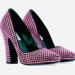 Prada New In Box Pink Crystal Round Toe Pumps Sz 7 Photo 2