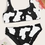 SheIn Cow Print Bikini Set Photo 1