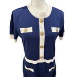 Alexia Admor Beatrix Navy & Cream Knit Dress, Size XL Photo 3