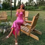 ZARA  maxi dress hot satin pink lingerie ruffled party Valentine’s date wedding Photo 3