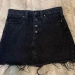 Madewell Rigid Denim A-Line Mini Skirt (Black) 28 Photo 0