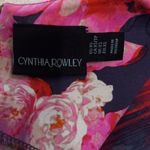 Cynthia Rowley Pink Floral Striped Scuba Bodycon Sleeveless Blouse Photo 8