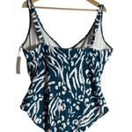 Anne cole V-Wire Blue Jungle Fever Print One Piece Swimsuit Plus Size 24W Photo 9