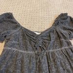 Lucky Brand  Washed Black Eyelet Mini Dress Large Photo 3