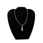 Boy charm necklace pendant 925 marking boy with overalls Silver Photo 0