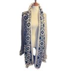 K. Jordan Southwestern Open Cardigan Sweater/Duster Coat Tan & Black w/ Faux Fur Size undefined Photo 3