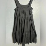 Lilla P Women's Peplum Button Voile Sleeveless Dress, Black. Size XS Black Photo 4