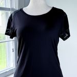 Champion  Black Mesh Workout Shirt Womans Size Small Activewear Athlete Gym Photo 2