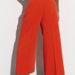 ZARA  Flat Front Wide Leg Orange Trousers Size S NWT Photo 2