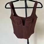House Of CB House‎ of CB Mae Corset Top Brown NWOT size XS Photo 4